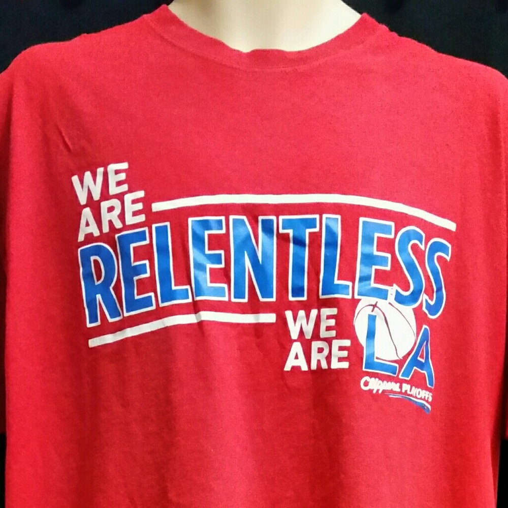 We Are Relentless L A Clippers Play Offs Red Shirt